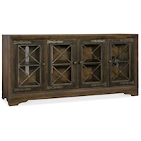 Traditional 76" Entertainment Console with Power Supply