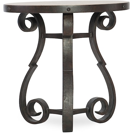 Metal and Stone End Table