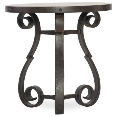 Metal and Stone End Table