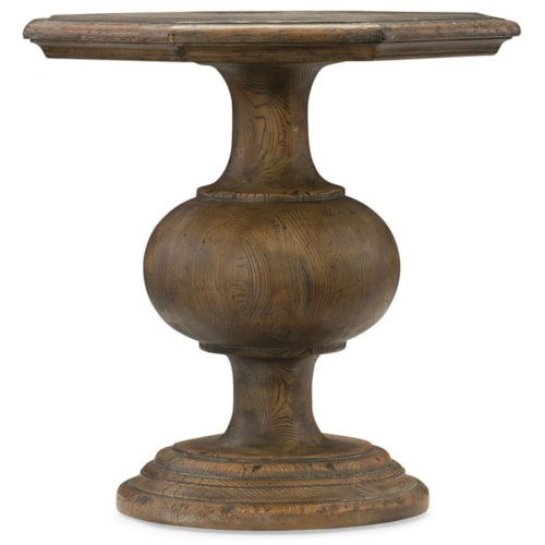 Traditional End Table with Pedestal Base