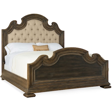 Rustic Farmhouse Cal King Uph Sloped Bed