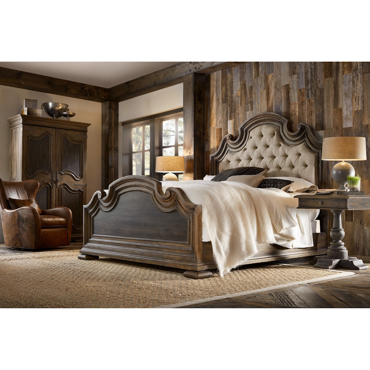 Hooker Furniture Hill Country Fair Oaks California King Uph Bed