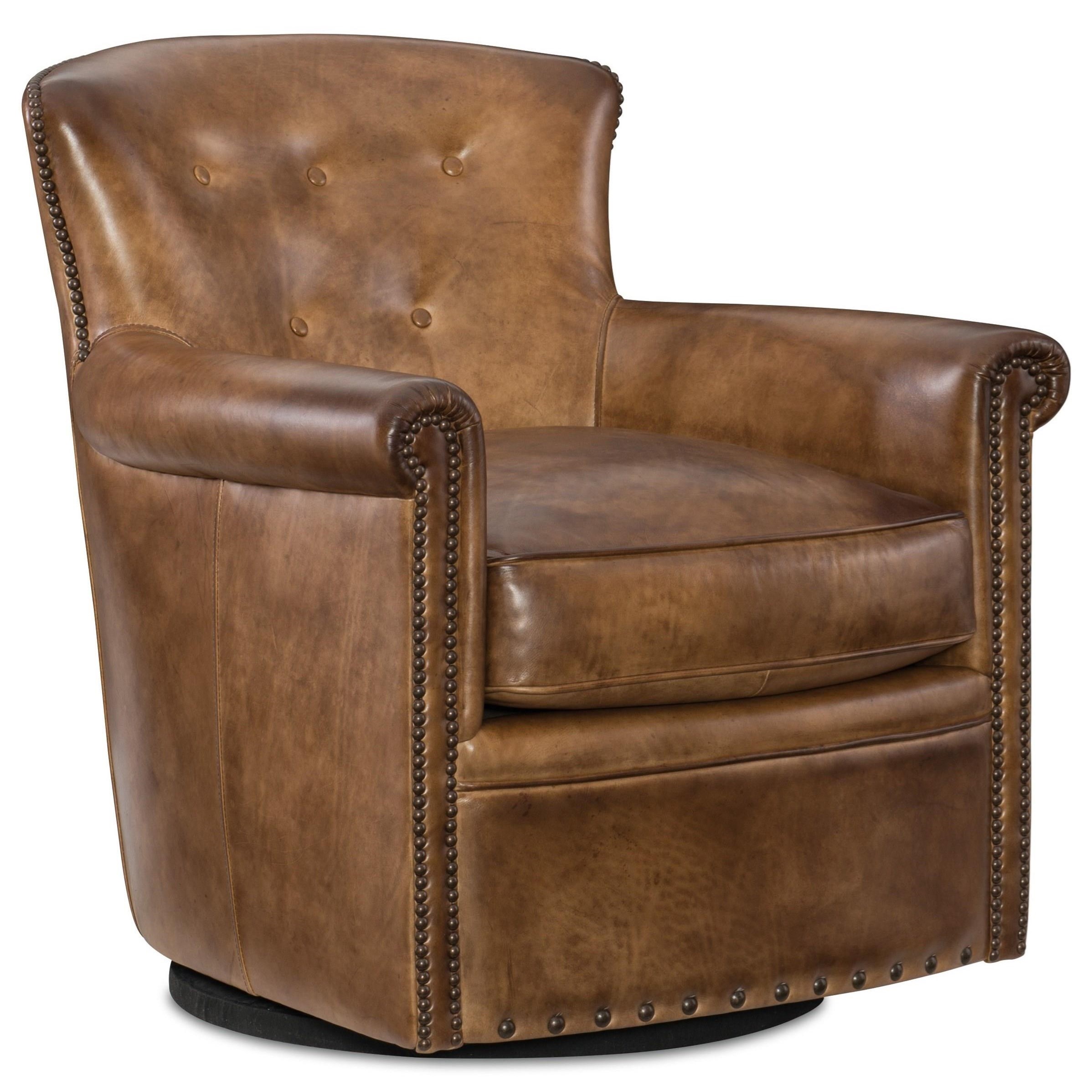 Hooker leather outlet swivel chair