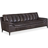 Contemporary Leather Stationary Sofa