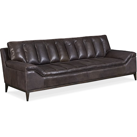 Leather Stationary Sofa