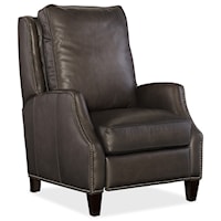 Transitional Leather Manual Push Back Recliner
