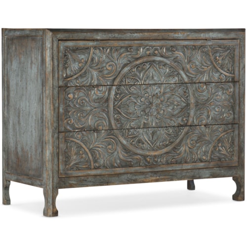 Relaxed Vintage Three-Drawer Accent Chest