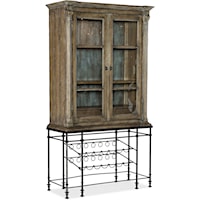 Traditional Bar Cabinet with Wine Rack