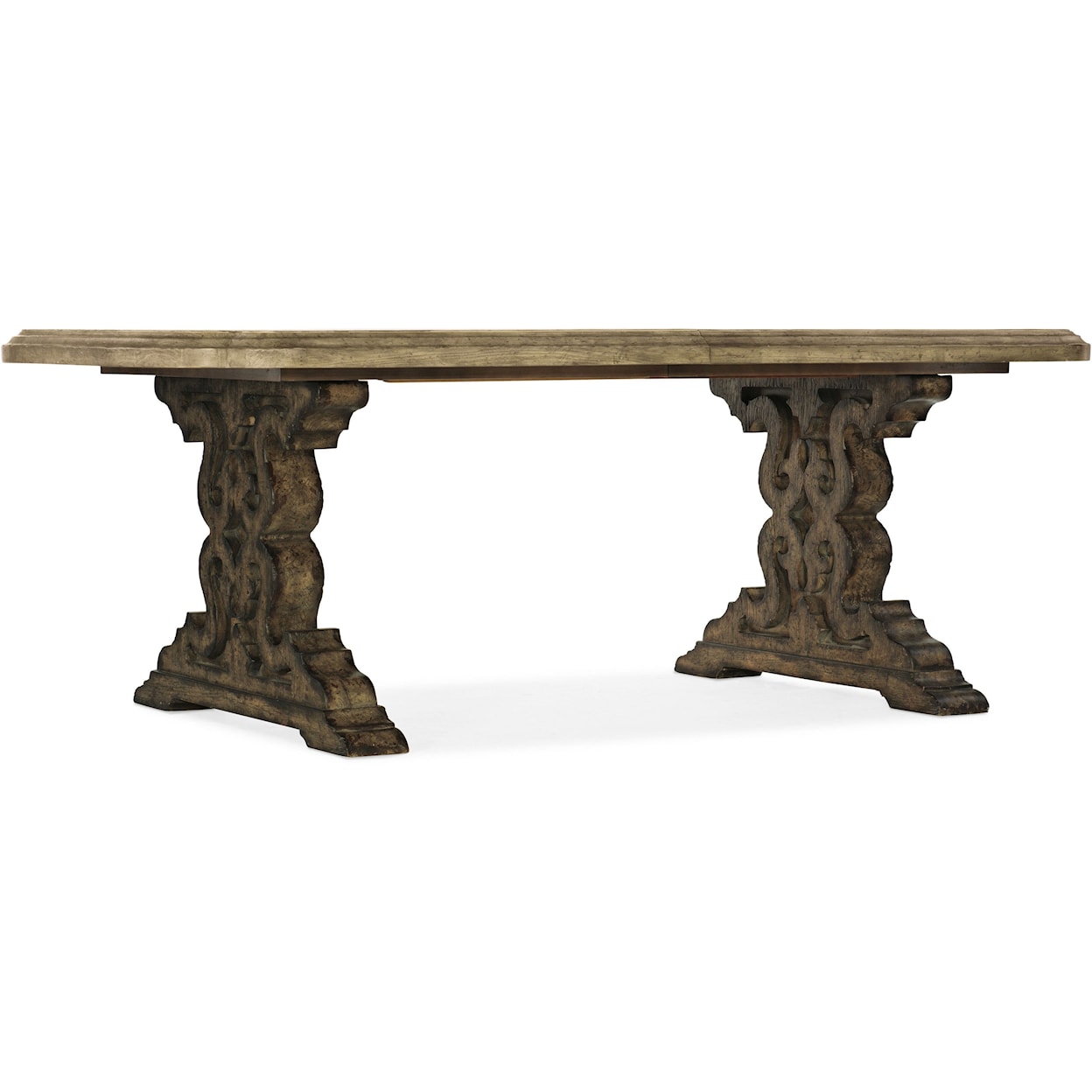 Hooker Furniture La Grange 86" Double Pedestal Table w/ Leaves