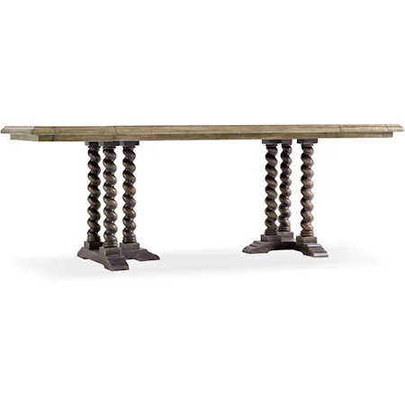 Traditional Adjustable Height 60" Friendship Table with 2 Leaves
