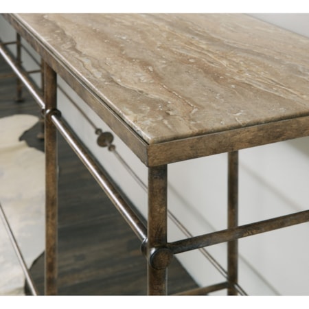 Metal and Stone Console