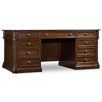 Executive Desk with 2 Locking File Drawers