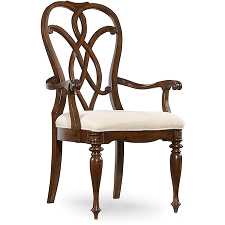 Traditional Scrollback Arm Chair