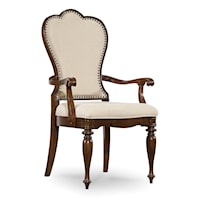Traditional Upholstered Arm Chair with Nail Head Trim