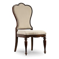 Traditional Upholstered Side Chair with Nailhead Trim