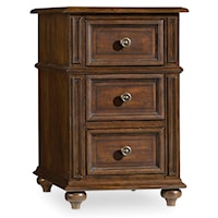 Traditional 3-Drawer Chairside Chest