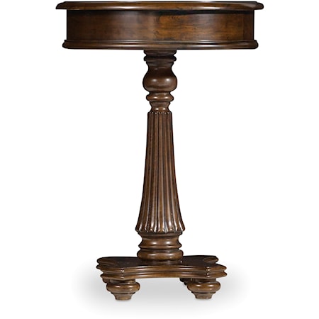 Traditional Martini Table with Fluted Pedestal