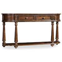 Traditional 2-Drawer Hall Console with Knobs