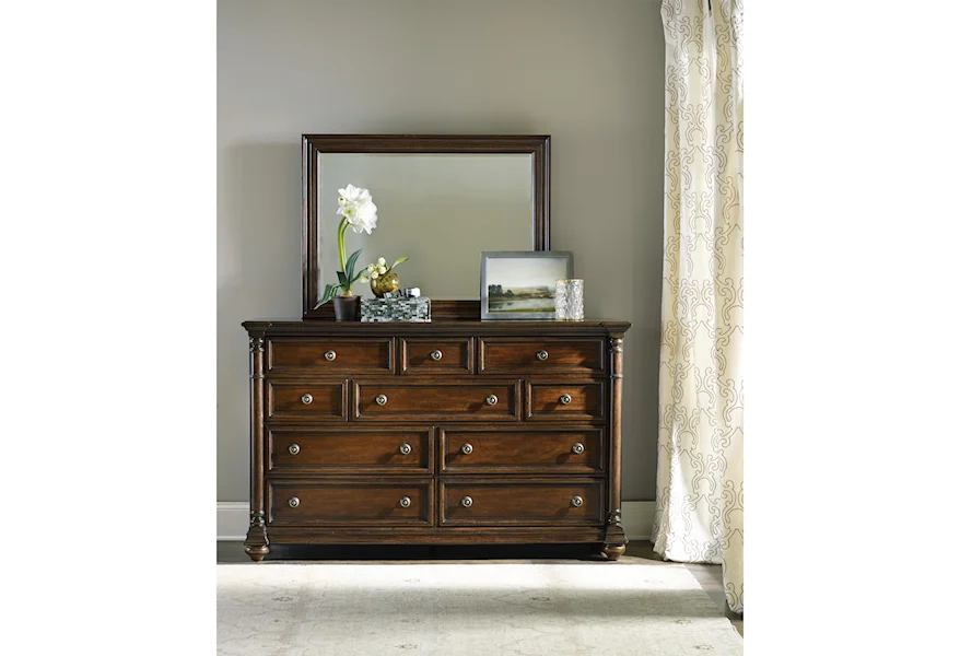 Leesburg Dresser and Mirror by Hooker Furniture at Stoney Creek Furniture 