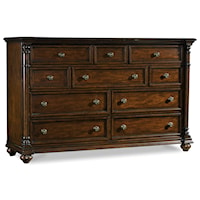 Traditional 10-Drawer Dresser