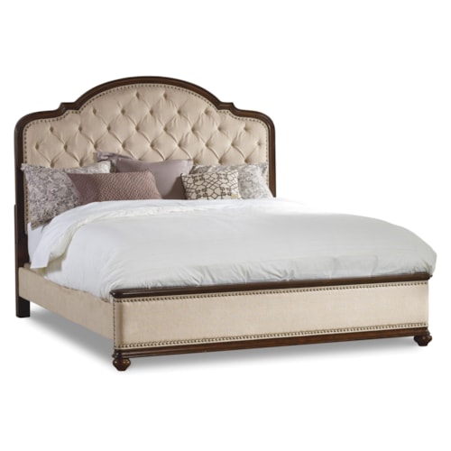 Queen Size Upholstered Bed with Tufting