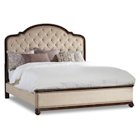 King Size Upholstered Bed with Tufting