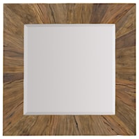 Square Mirror with Reclaimed Wood  Frame