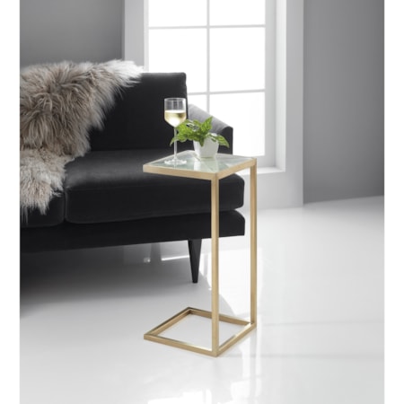 C-Shaped Accent Table