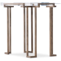 Contemporary End Table with Acrylic Top