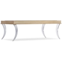 Contemporary Cocktail Table with Beveled Glass Top