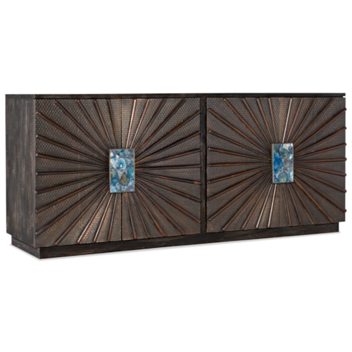 Transitional 2-Door Credenza with Adjustable Shelves