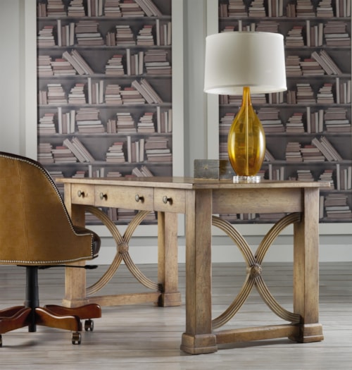 Transitional Writing Desk with 3 Drawers