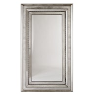 Transitional Full-Length Mirror with Felt-Lined Storage