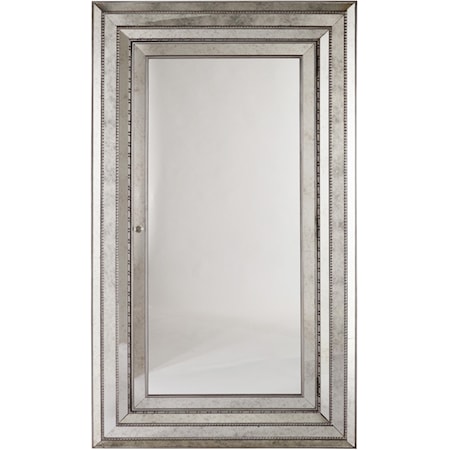 Transitional Full-Length Mirror with Felt-Lined Storage