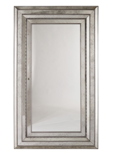 Transitional Full-Length Mirror with Felt-Lined Storage
