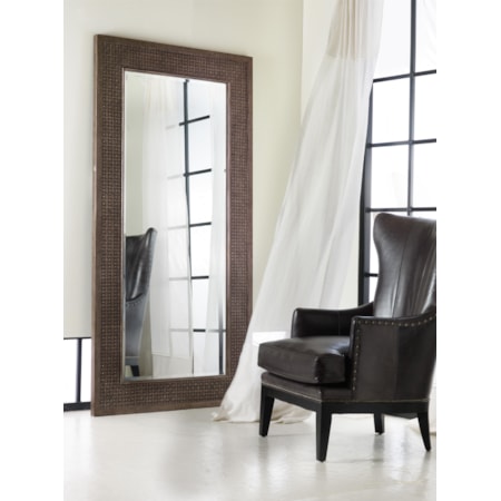 Vogue Floor Mirror with Textured Frame