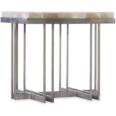 Contemporary End Table with Onyx Top
