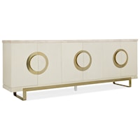 Contemporary Six Door Storage Credenza with Soft Close Doors