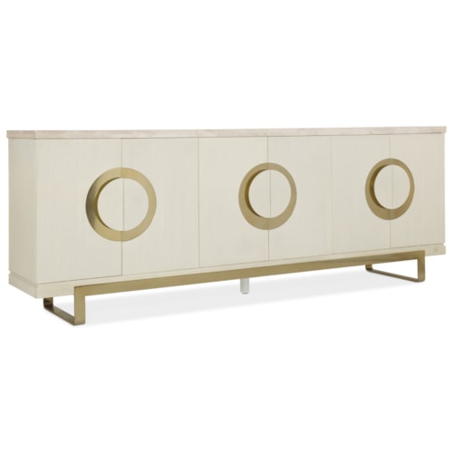 Contemporary Six Door Storage Credenza with Soft Close Doors