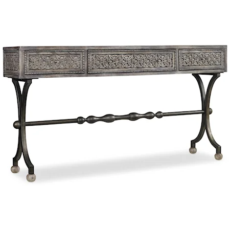 Traditional Console Table with 3 Drawers