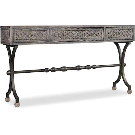 Traditional Console Table with 3 Drawers