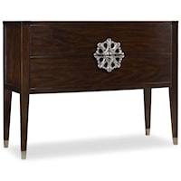Transitional Medallion Console with 2 Drawers
