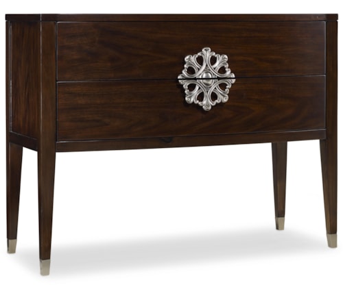 Transitional Medallion Console with 2 Drawers