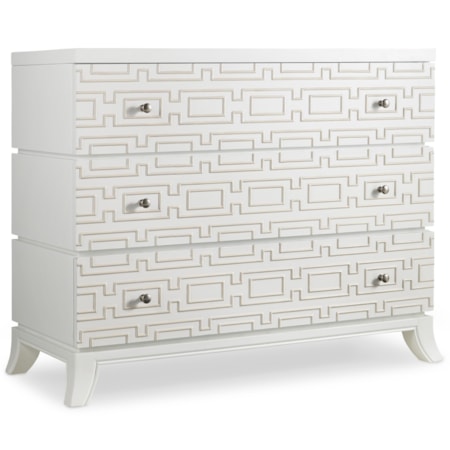 3 Drawer Descanso Chest with Geometric Motif