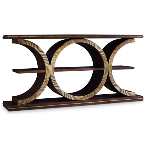 Transitional Console Table with Shelf
