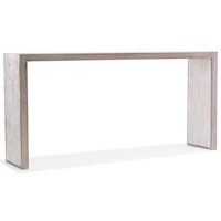 Contemporary Console Table with Faux Silver Leaf