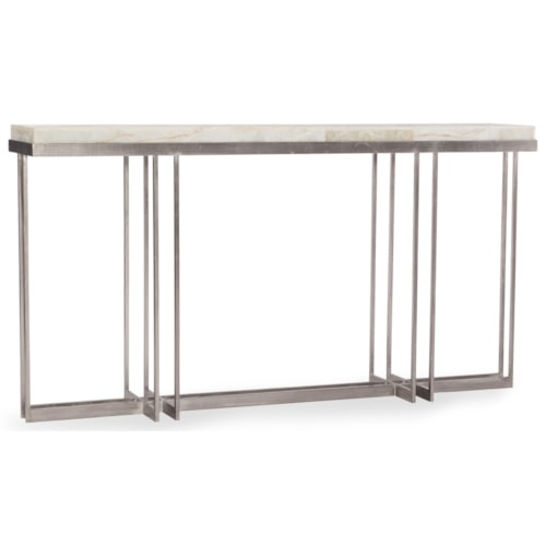 Contemporary Console Table with Onyx Top