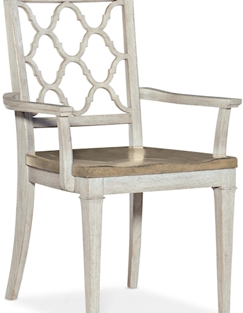 Wood Seat Arm Chair