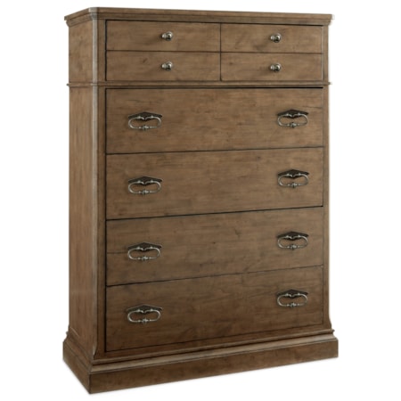 Farmhouse Five-Drawer Solid Wood Chest