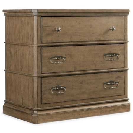 Farmhouse Three-Drawer Solid Wood Nightstand